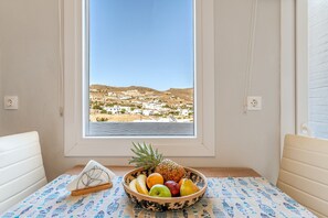 Dining - Holiday Home 'Porto Galini Tinos Myrsini 106' with Private Terrace, Wi-Fi and Air Conditioning (LAOUTI)