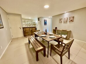 Apartment | Dining room - GranSol, Terreo, Pé na areia, 03 qtos, 08 hóspedes, a 600m do B PARK (Aquiraz)