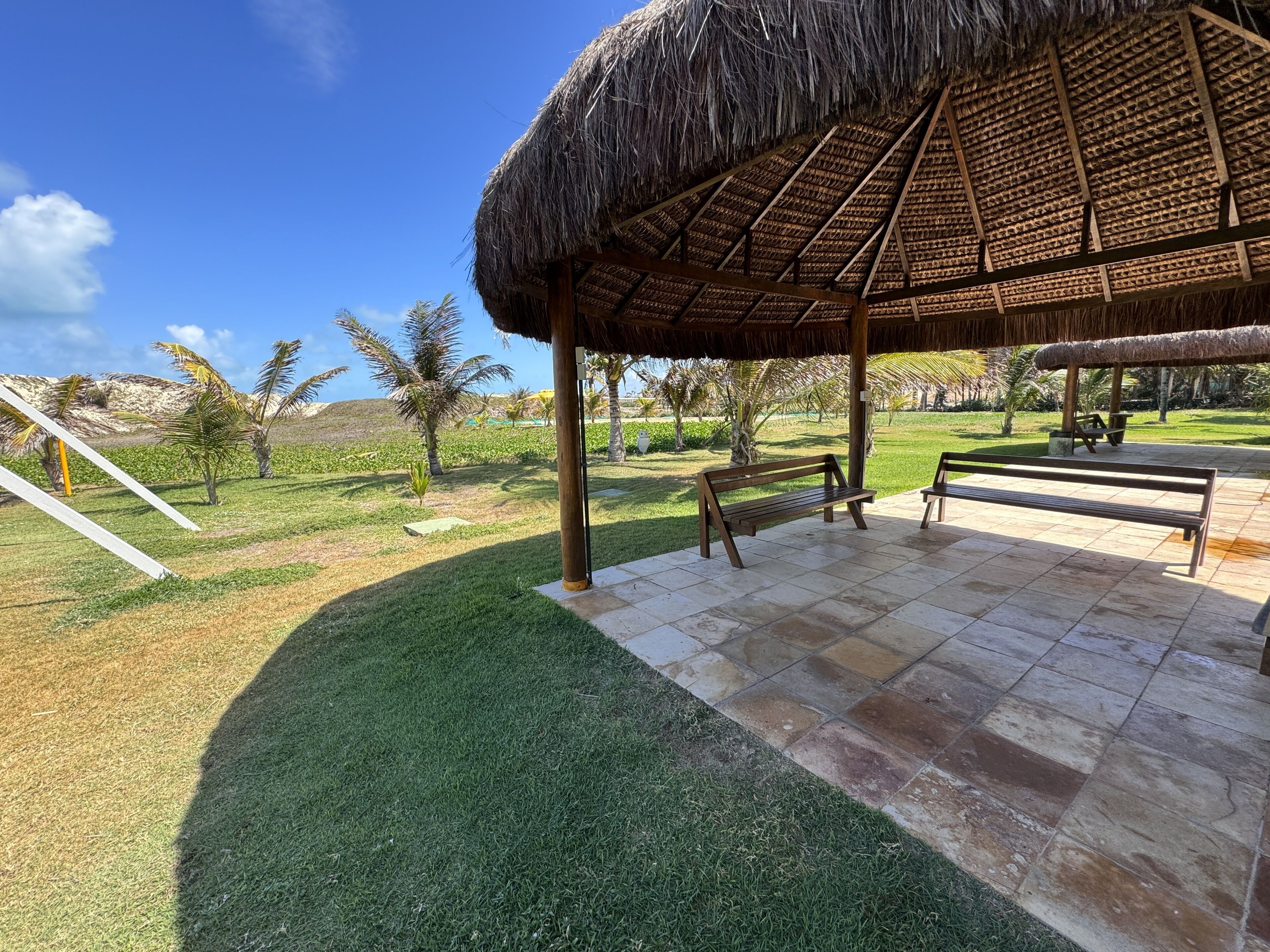 Outdoor banquet area
