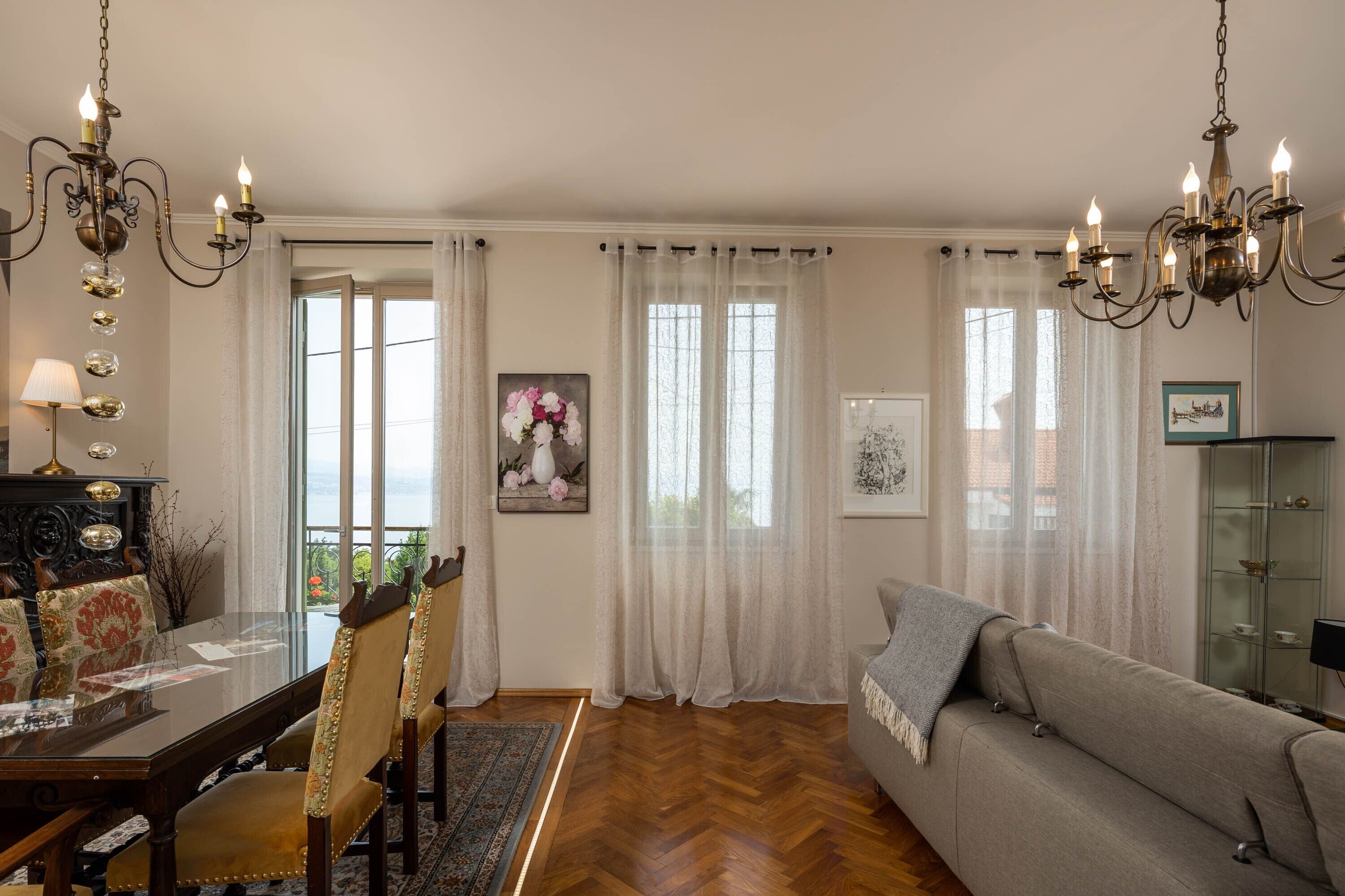 Family Villa, 5 Bedrooms, Balcony, Mountainside (Villa Okra With Pool) | Living area | Flat-screen TV
