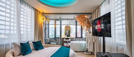 Kamar Double Panorama | Seprai premium, busa memori, dan didekorasi berbeda-beda