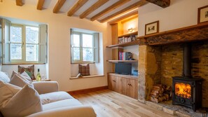 TV, fireplace, DVD player