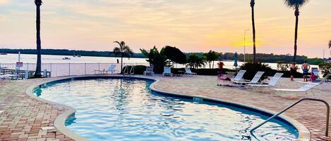 Outdoor pool, a heated pool