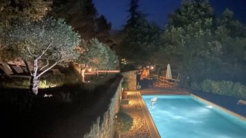 Outdoor pool, a heated pool