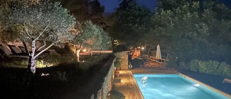Outdoor pool, a heated pool