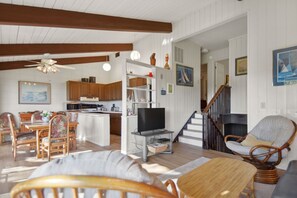 Smart TV, DVD player, books