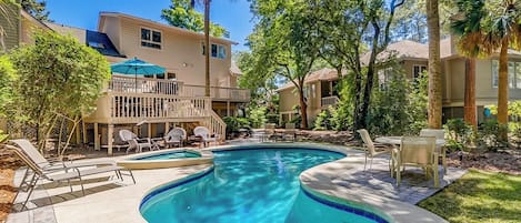A heated pool