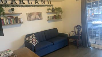 Smart TV, fireplace, video games, books