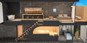 Exclusive Suite | 1 bedroom, minibar, WiFi, bed sheets - Boutique Sauna ARCH (Tokyo)