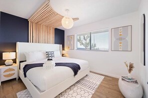 4 bedrooms, iron/ironing board, travel crib, WiFi