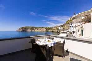 Deluxe Double Room, 1 King Bed, Terrace, Sea View | Terrace/patio - Roccobarocco Boutique Hotel (Serrara Fontana)