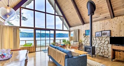 Beachfront A-frame home with beach access, firepit, fireplace, grill, foosball