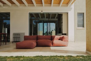 Terrace/patio - Villa with private pool with sea view (carovigno)