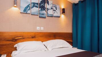 Memory foam beds, in-room safe, individually decorated, desk