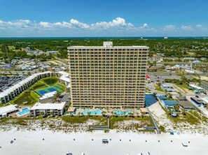 Exterior - Completely renovated, huge balcony ocean front condo/beach chairs + umbrella! (Panama City Beach)