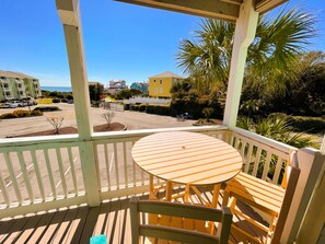 Outdoor dining - Oceanside condo, heated indoor pool @ Pebble Beach (Emerald Isle)