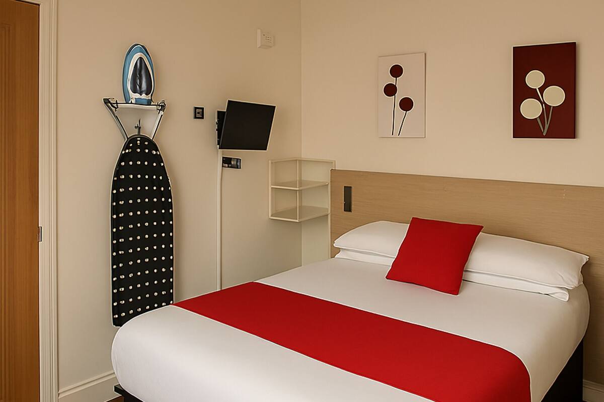 Desk, iron/ironing board, free WiFi, bed sheets