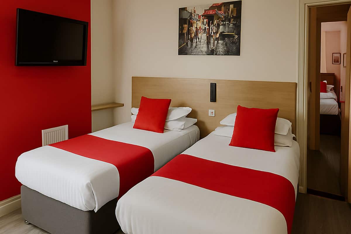 Desk, iron/ironing board, free WiFi, bed sheets