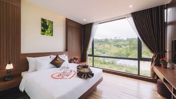 Premium bedding, down duvets, memory-foam beds, minibar