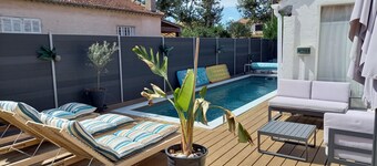 Cosy villa with pool & south-facing terrace - 800 m from the beach