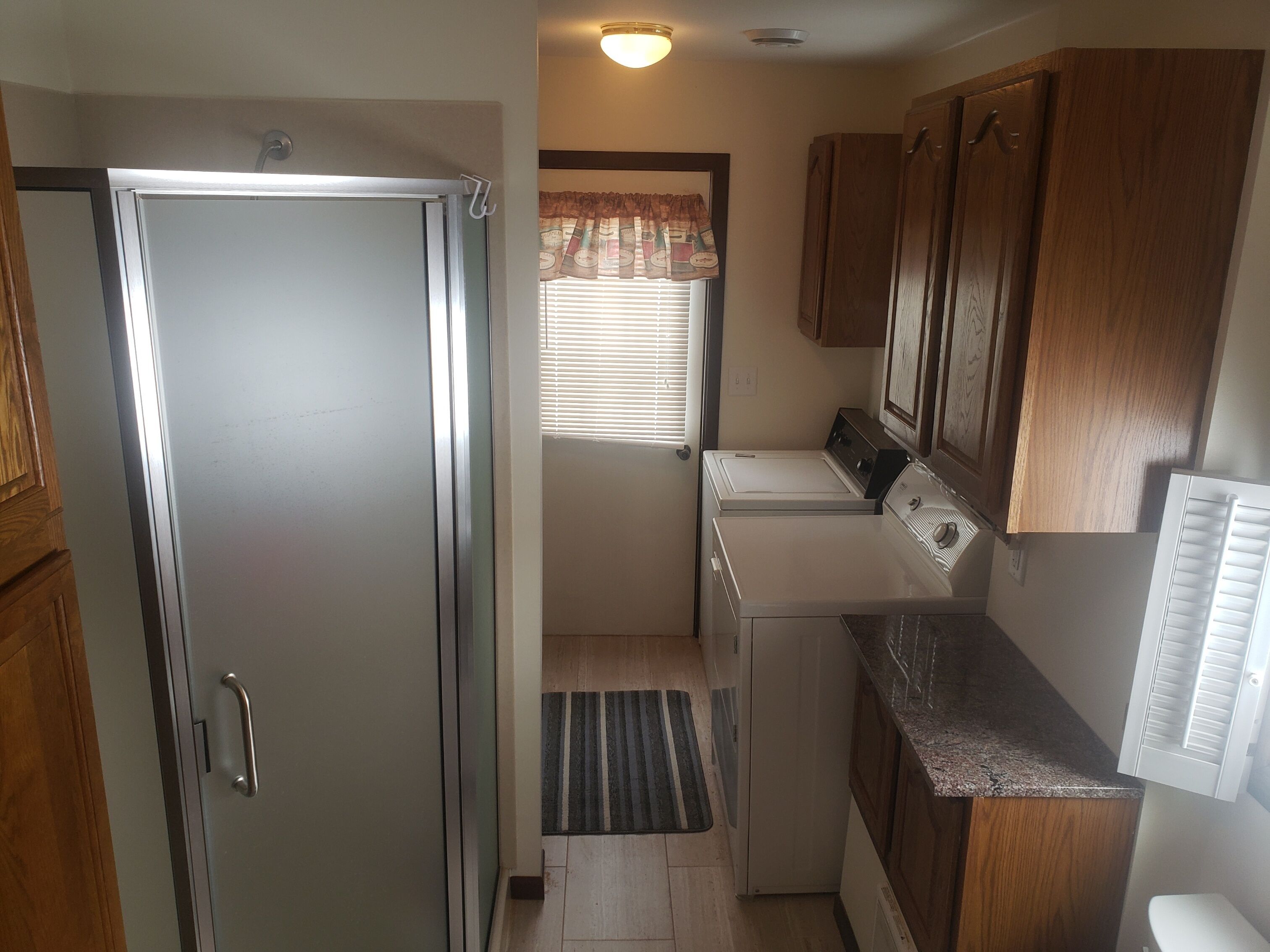 Year round cabin on level lot with dock