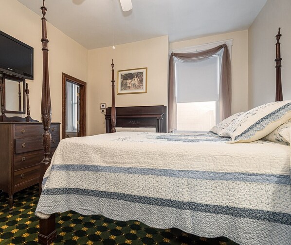 1 habitación, tabla de planchar con plancha, internet y ropa de cama