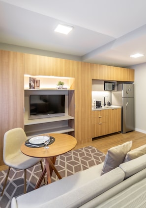 Basic Studio | Living area | 40-inch Smart TV with digital channels, TV