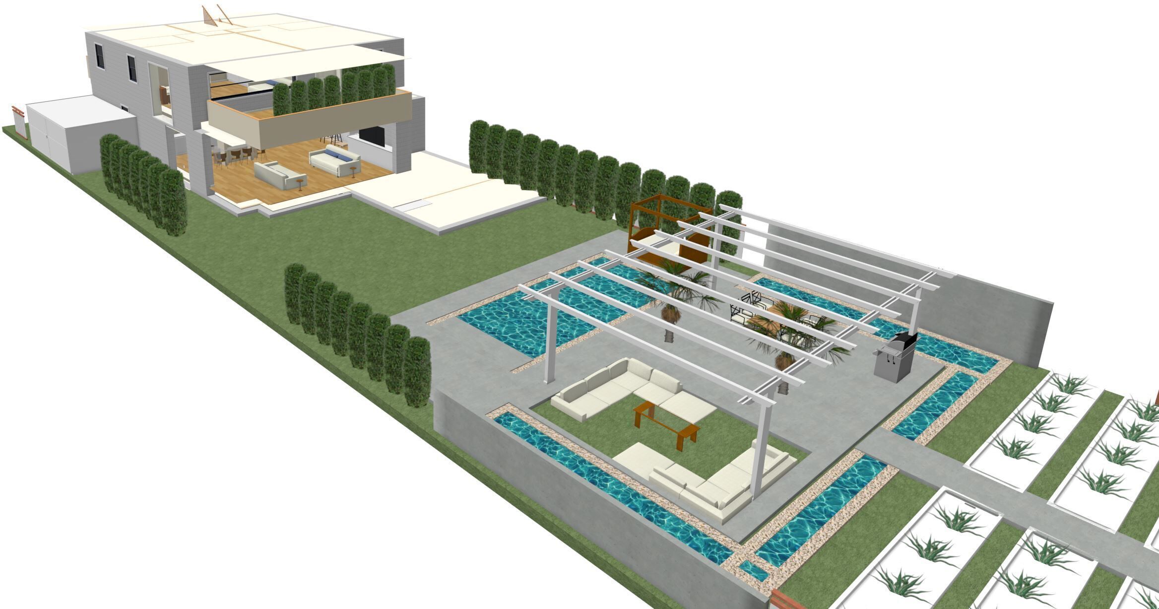 Luxus Neubau 170m2 Loft mit Pool Garten