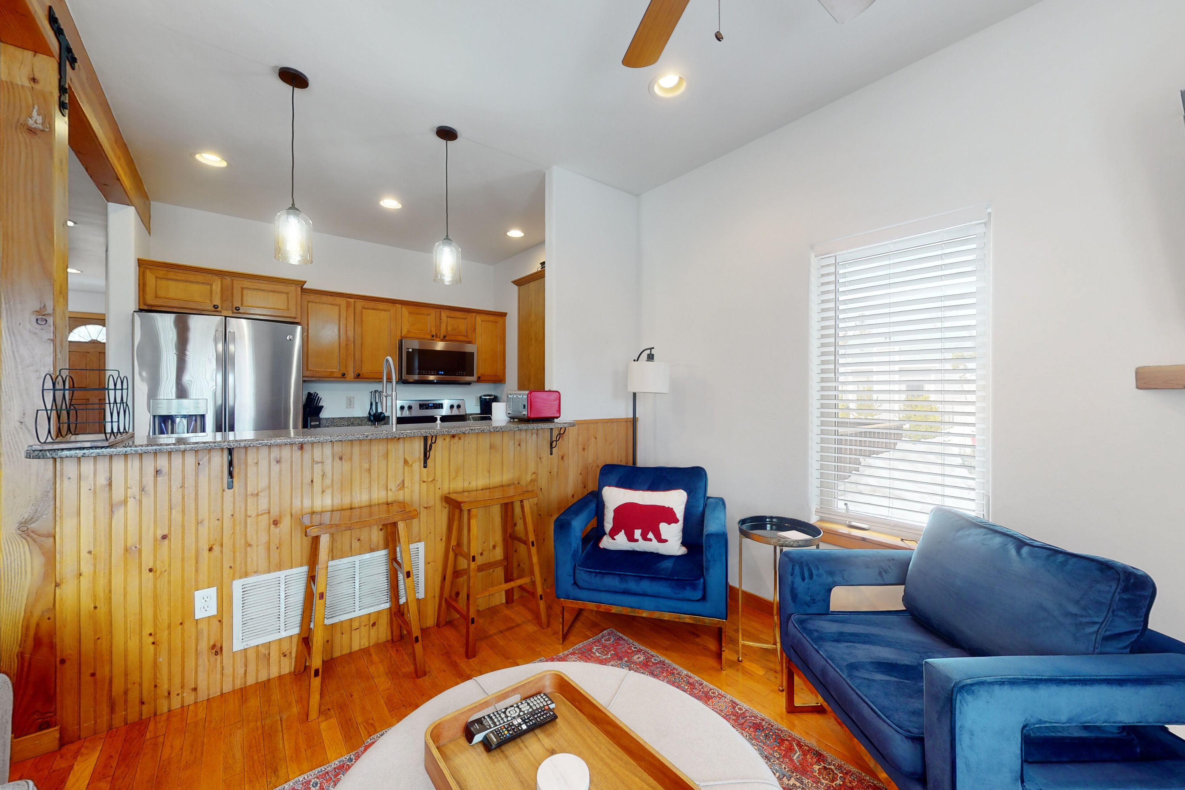 Mountain view townhome near outdoor recreation with a fireplace & washer/dryer