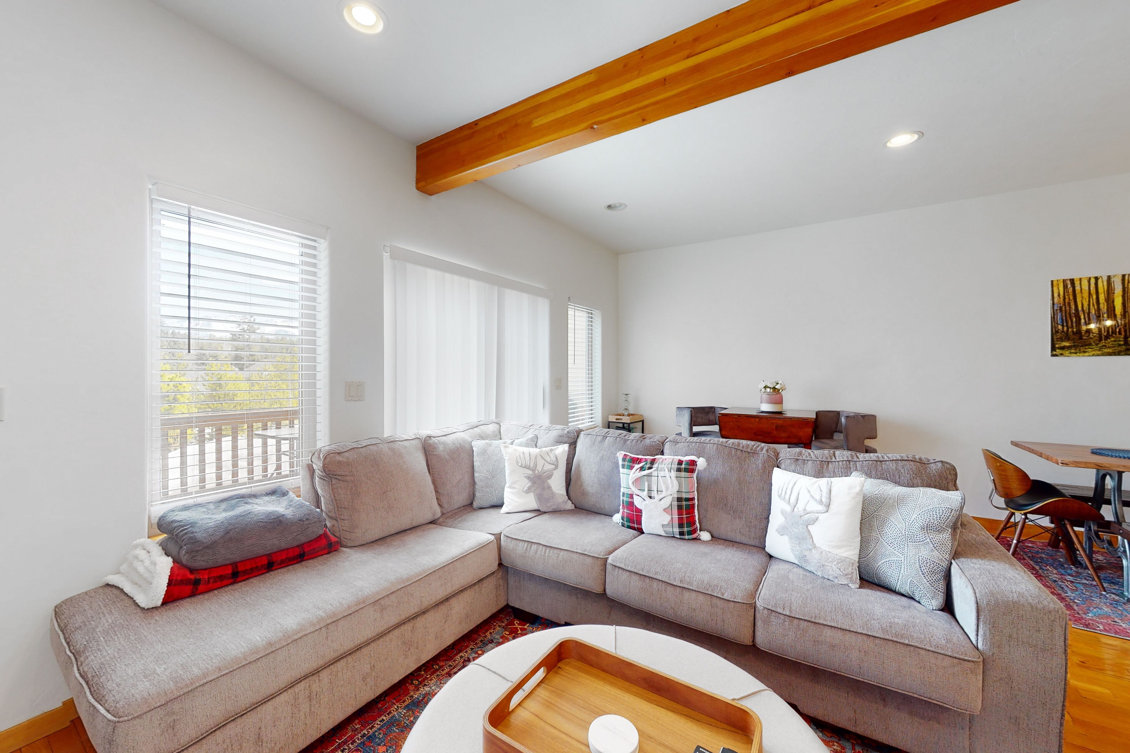 Mountain view townhome near outdoor recreation with a fireplace & washer/dryer