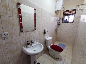 Douche, serviettes fournies