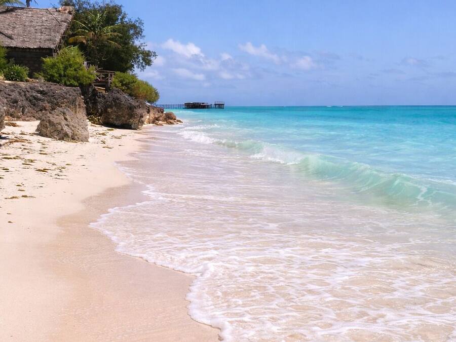 Beach nearby, white sand