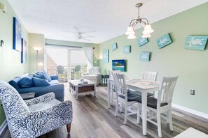 Smart TV, DVD player - Amazing Ocean Views from Lovely 2 BR Condo w/ Pool at Oak Island Beach Villas. (Oak Island)
