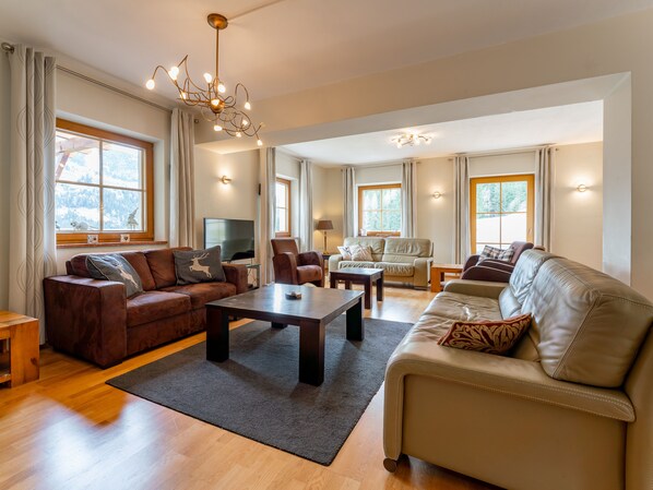 TV, fireplace, DVD player, table football