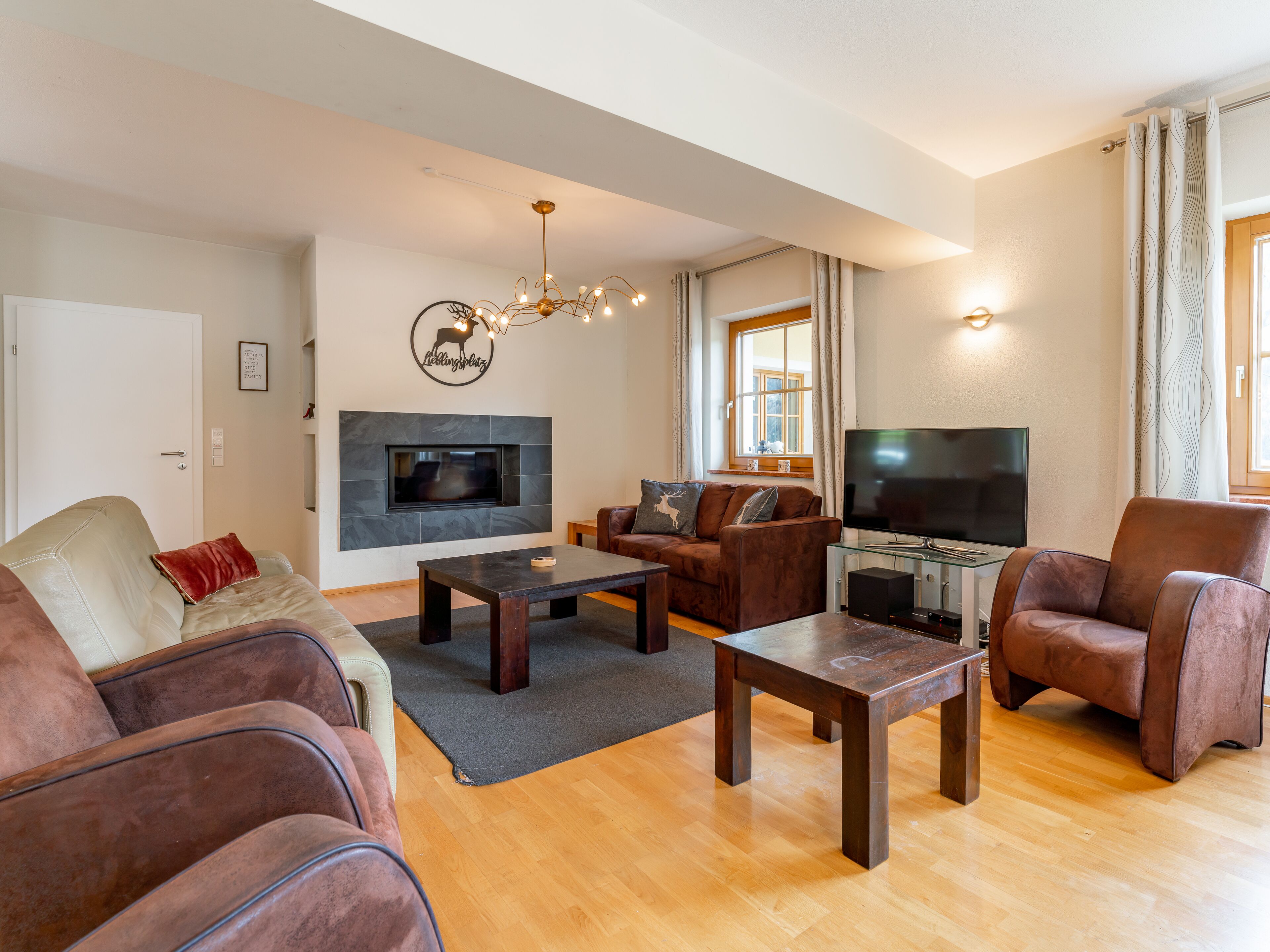 TV, fireplace, DVD player, table football