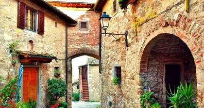 Home Elena private garden Chianti view