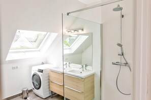 Shower, hair dryer