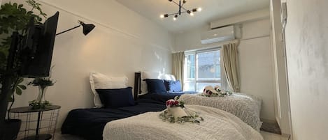 1 chambre, literie hypoallergénique, couette en duvet d'oie