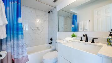 Hair dryer, towels