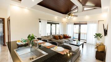 Standard Villa, 2 Bedrooms | Living area | 32-inch LED TV with cable channels, TV