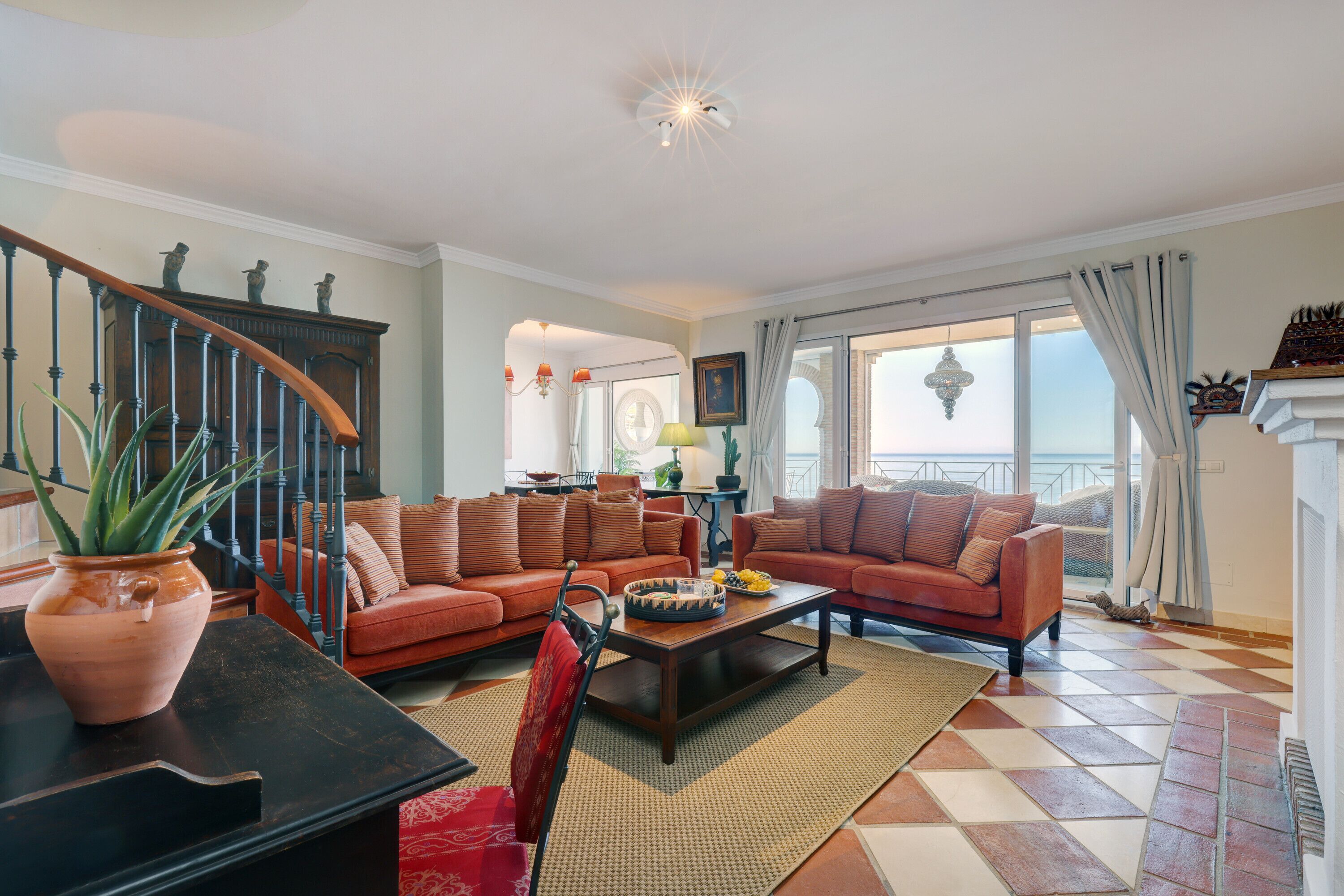 Apartamento "Penthouse La Perla de la Bahia 3" con vistas al mar, piscina compartida y Wi-Fi