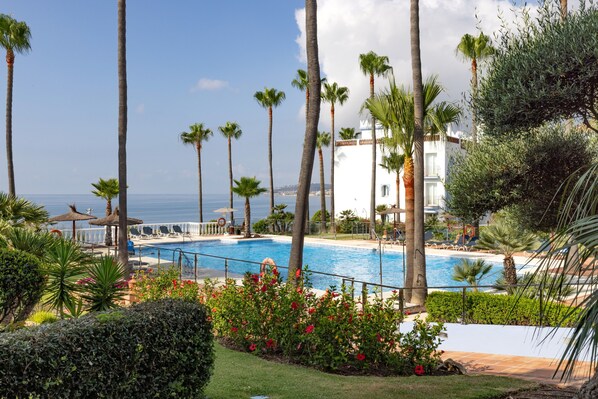 A heated pool