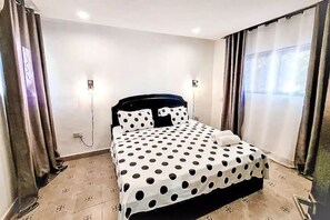 1 غرفة نوم وواي فاي وملاءات أسرّة