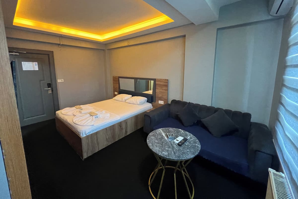 Habitación estándar | Minibar, caja fuerte, escritorio y espacio para trabajar con un portátil