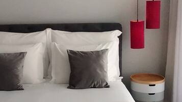 Hypo-allergenic bedding, individually decorated, individually furnished