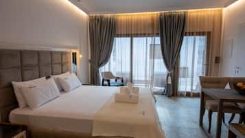 Superior Studio | Premium bedding, memory-foam beds, in-room safe, desk