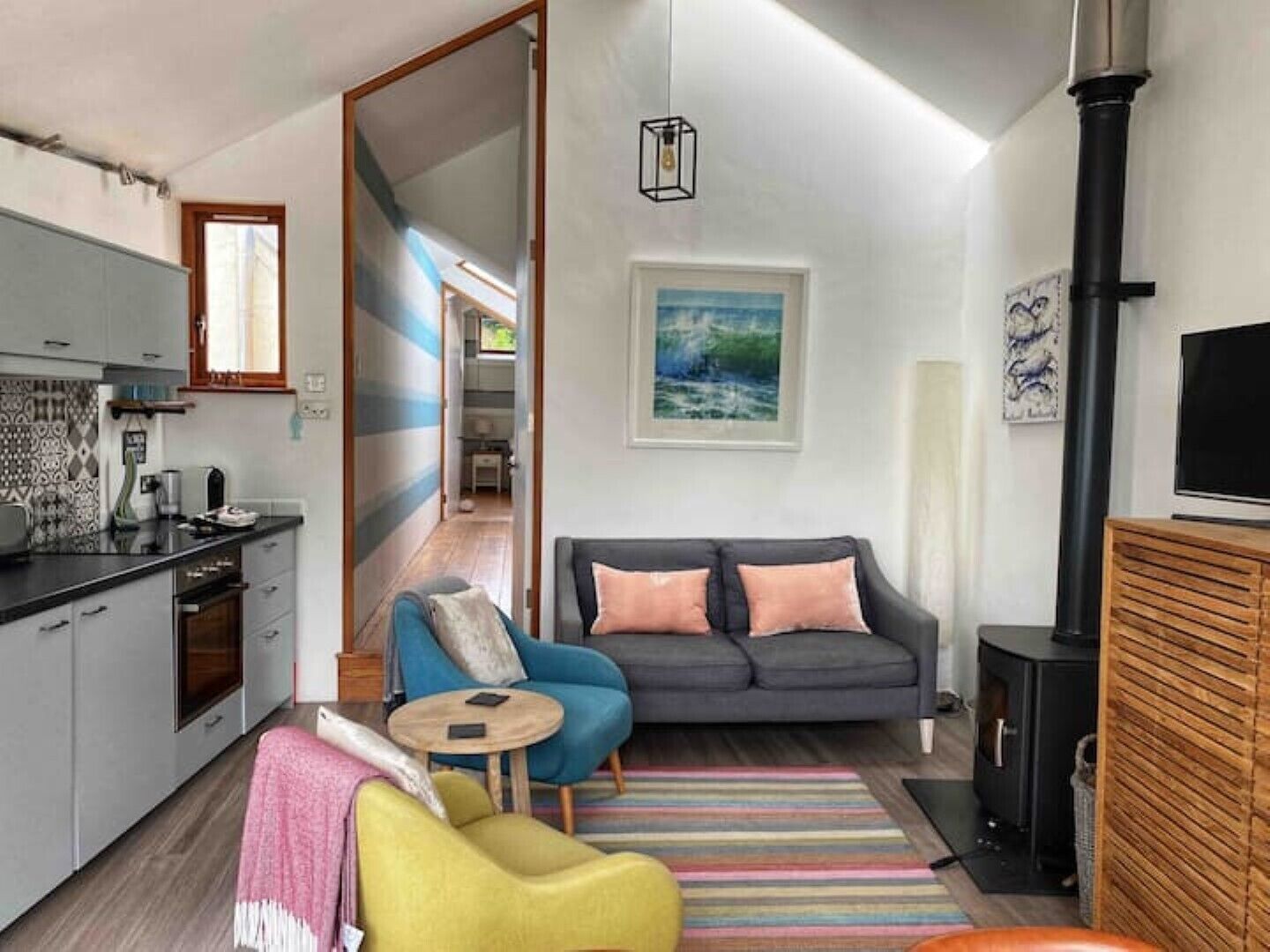 Contemporary cottage in coastal village