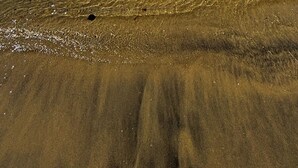 Una playa con aguas poco profundas y cristalinas, una orilla arenosa y islas a lo lejos.