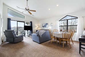Condo, Multiple Beds, Balcony | Living area | TV