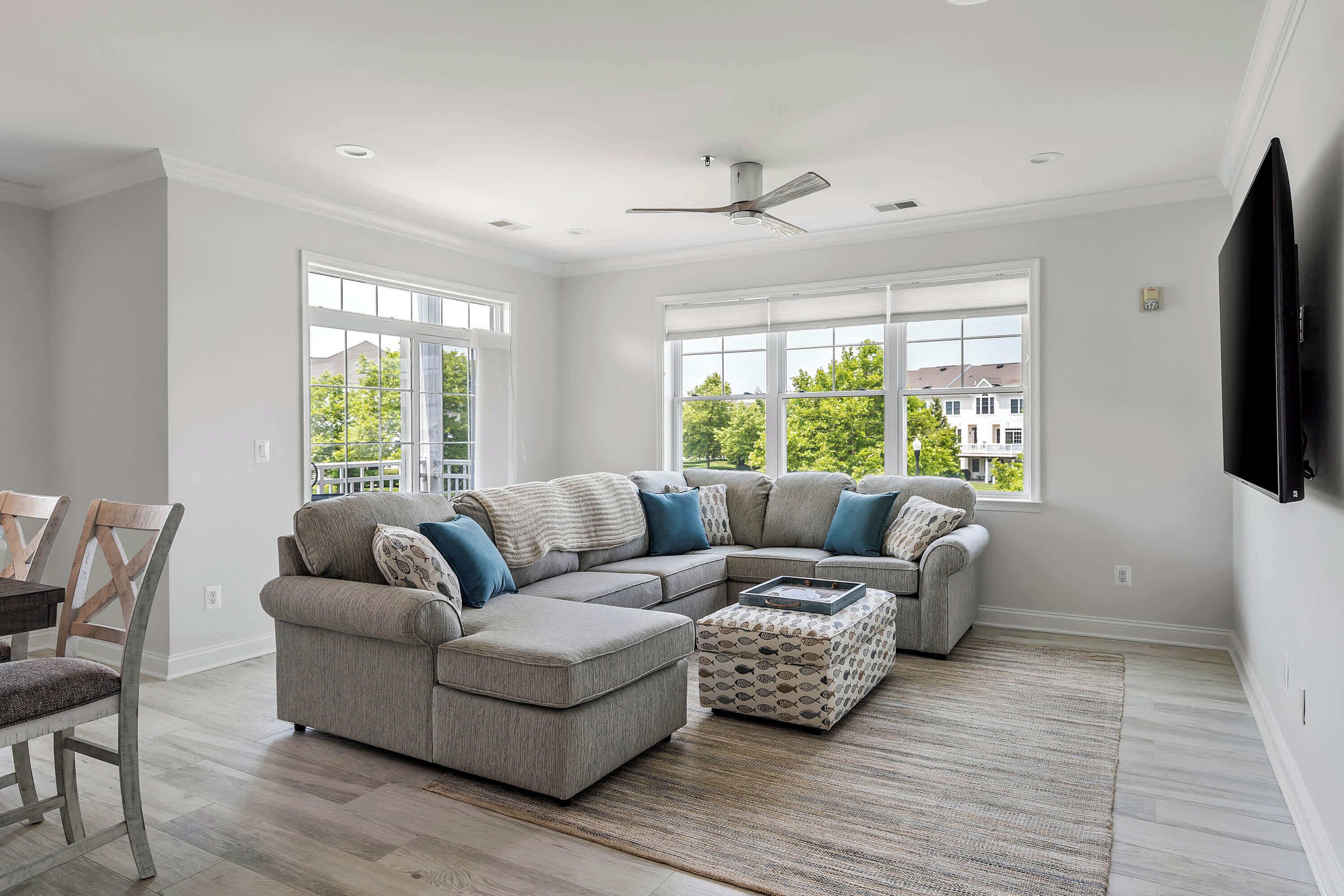 Condo, Multiple Beds, Balcony (Grande at Canal Pointe) | Living area | 75-inch flat-screen TV with digital channels, TV